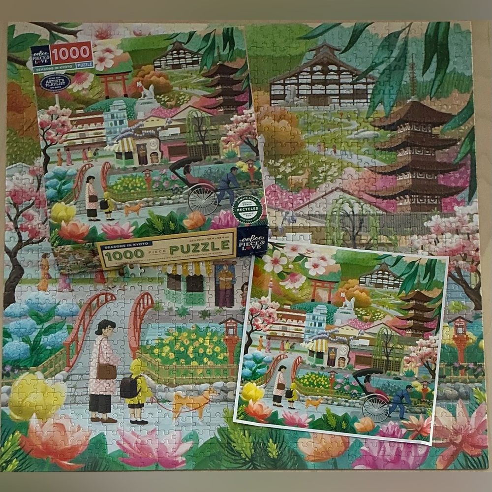 Eeboo “Seasons of Kyoto” 1000 piece puzzle - Picture 4 of 5